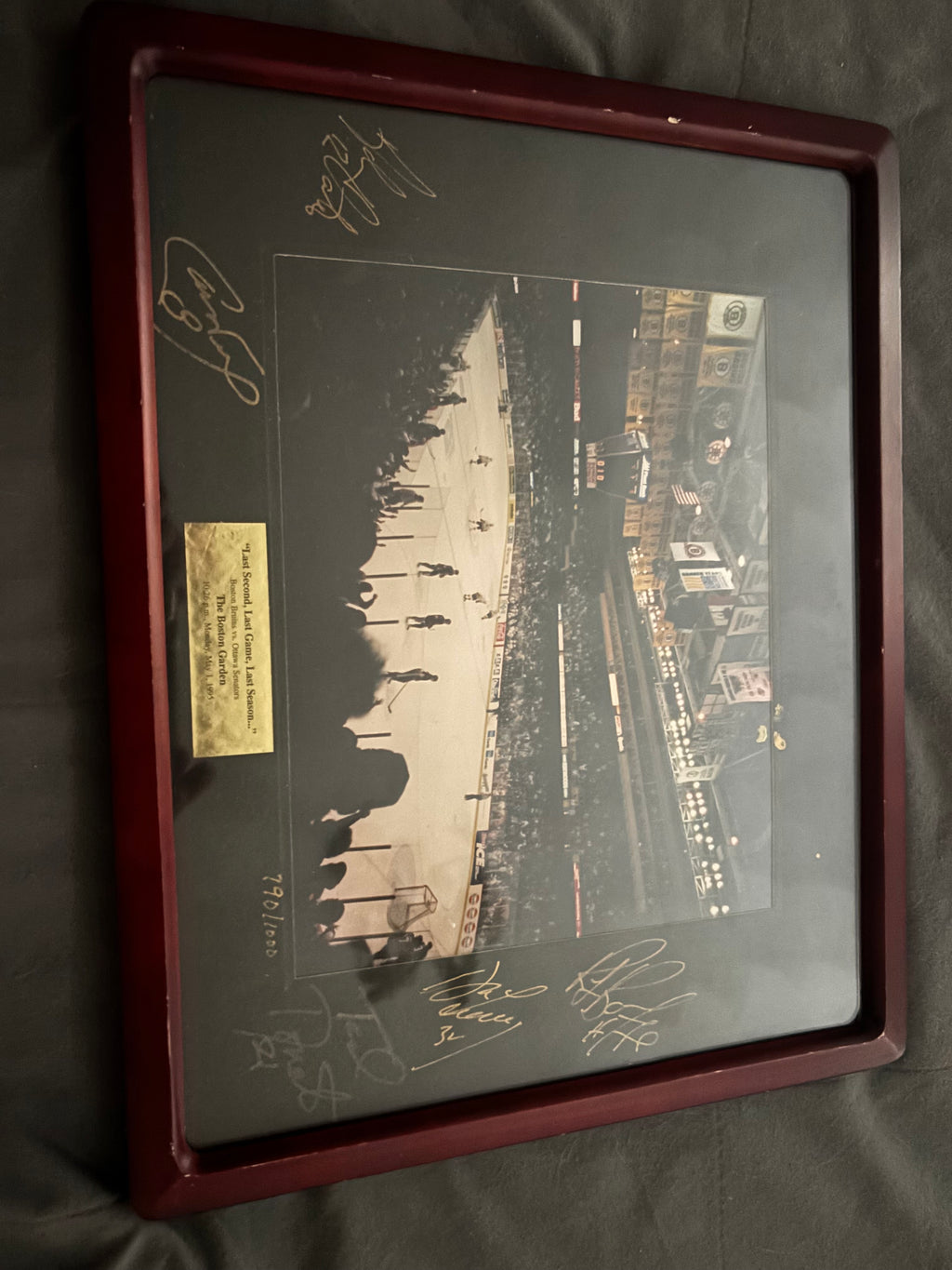 Last Game at Boston Garden Signed Limited Edition Bruins Plaque (790/1000)