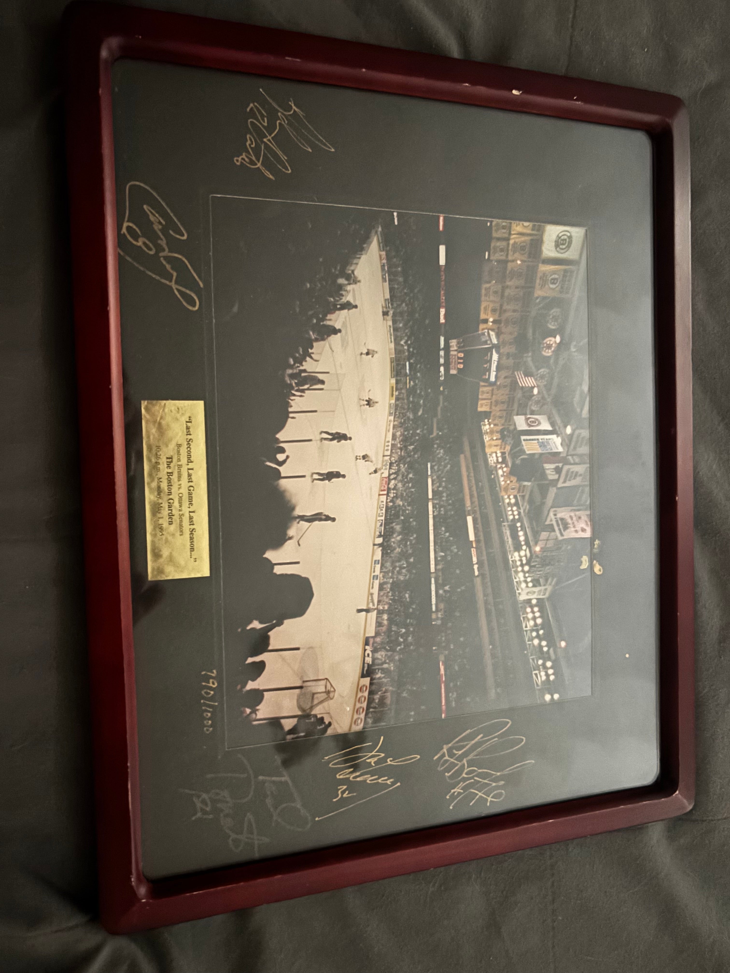 Last Game at Boston Garden Signed Limited Edition Bruins Plaque (790/1000)