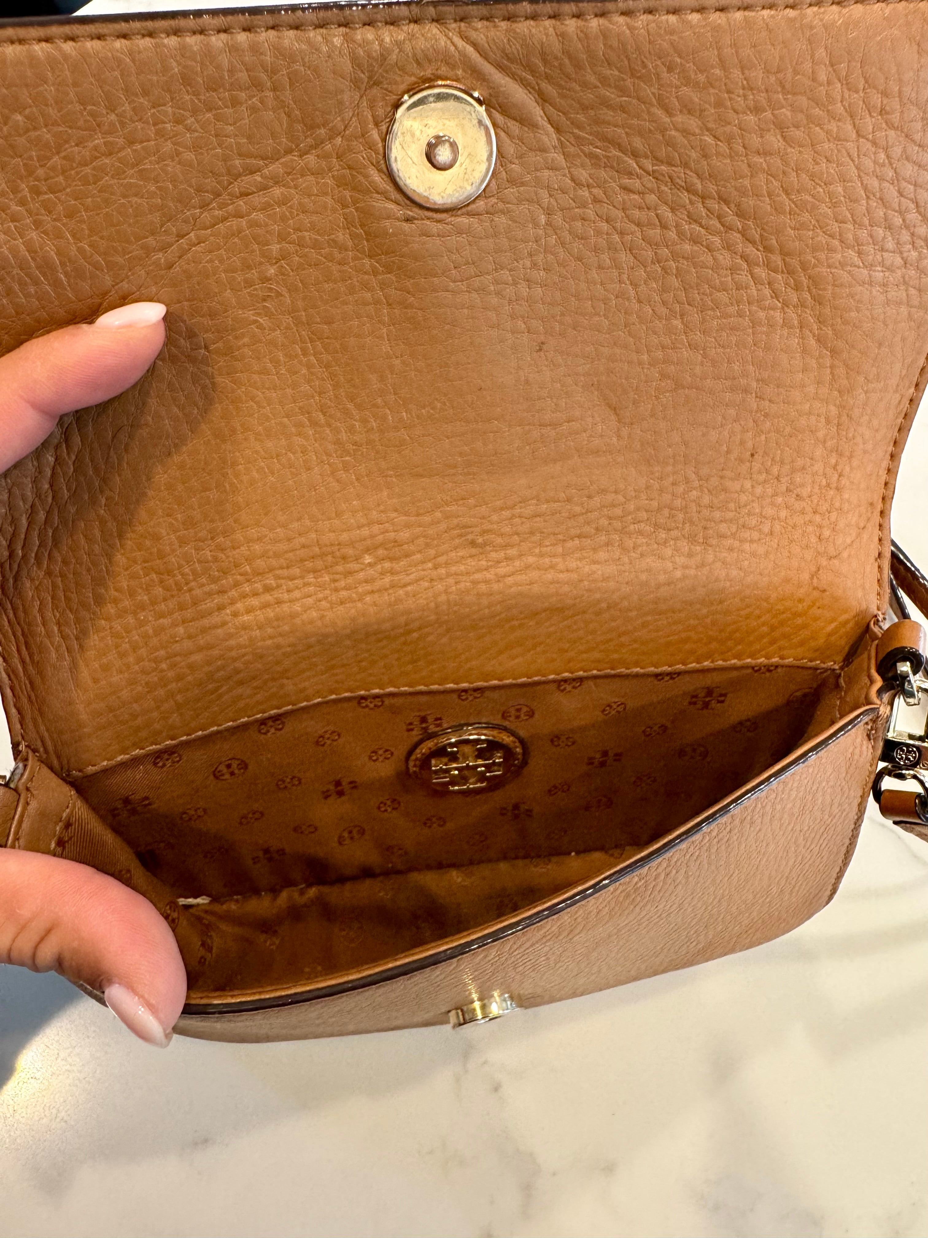 Tory Burch Bombe-T Mini Crossbody – Saddle Brown