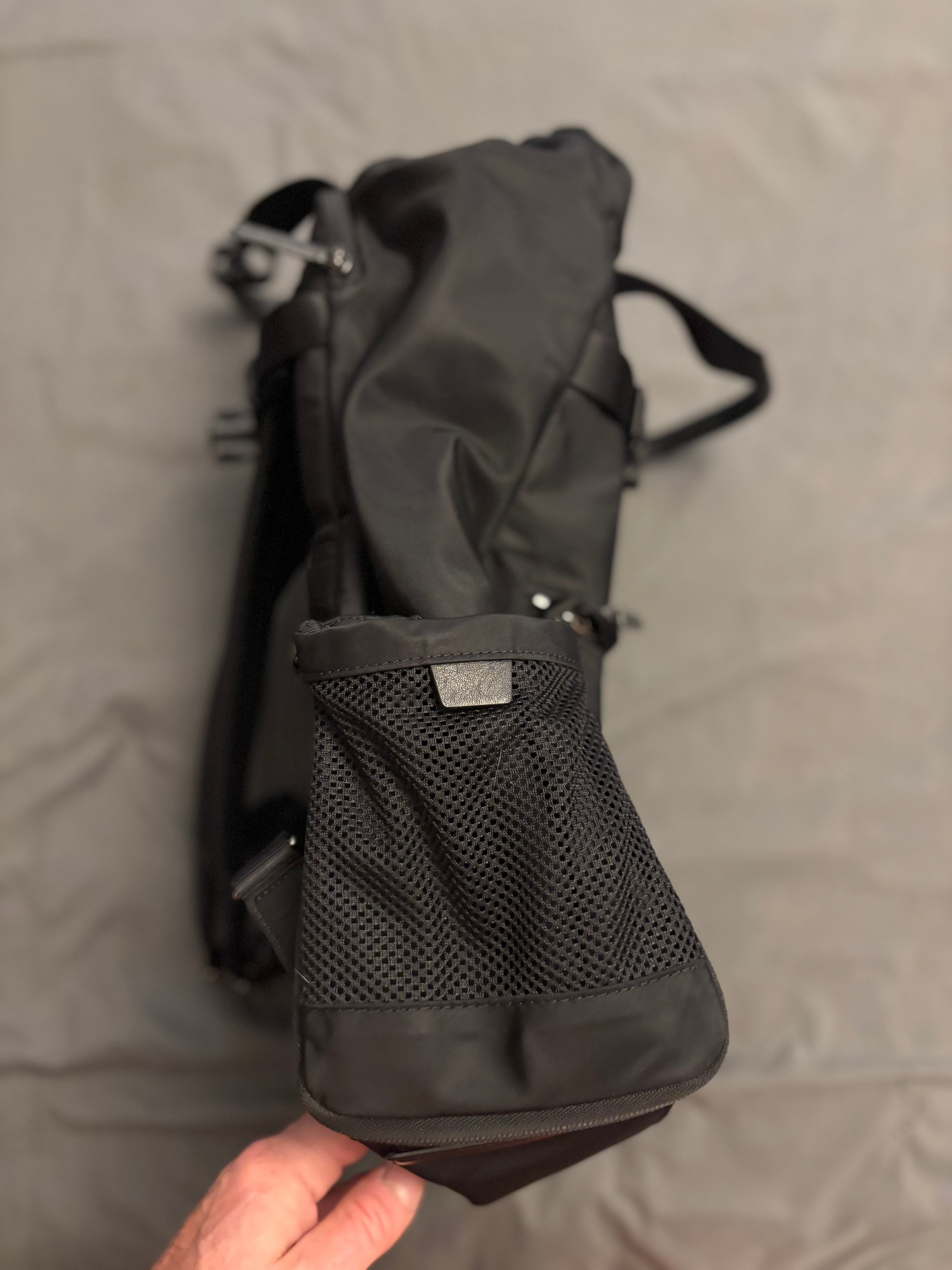 TUMI Voyageur Fern Drawstring Backpack – Black Nylon Luxury Travel Backpack