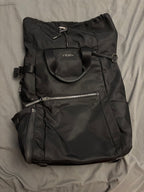 TUMI Voyageur Fern Drawstring Backpack – Black Nylon Luxury Travel Backpack