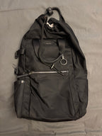 TUMI Voyageur Fern Drawstring Backpack – Black Nylon Luxury Travel Backpack