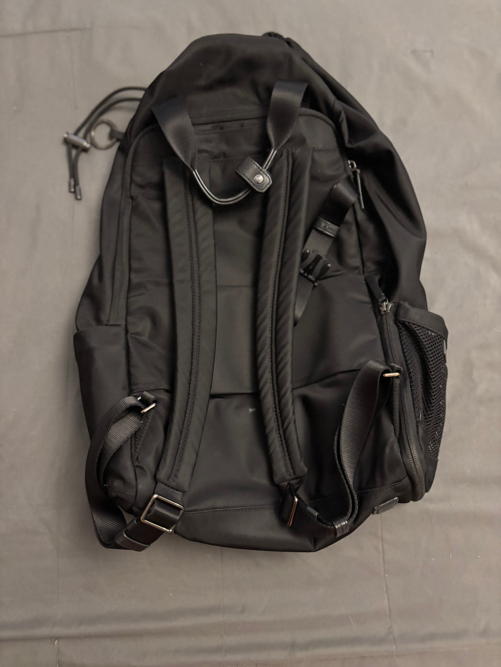 TUMI Voyageur Fern Drawstring Backpack – Black Nylon Luxury Travel Backpack