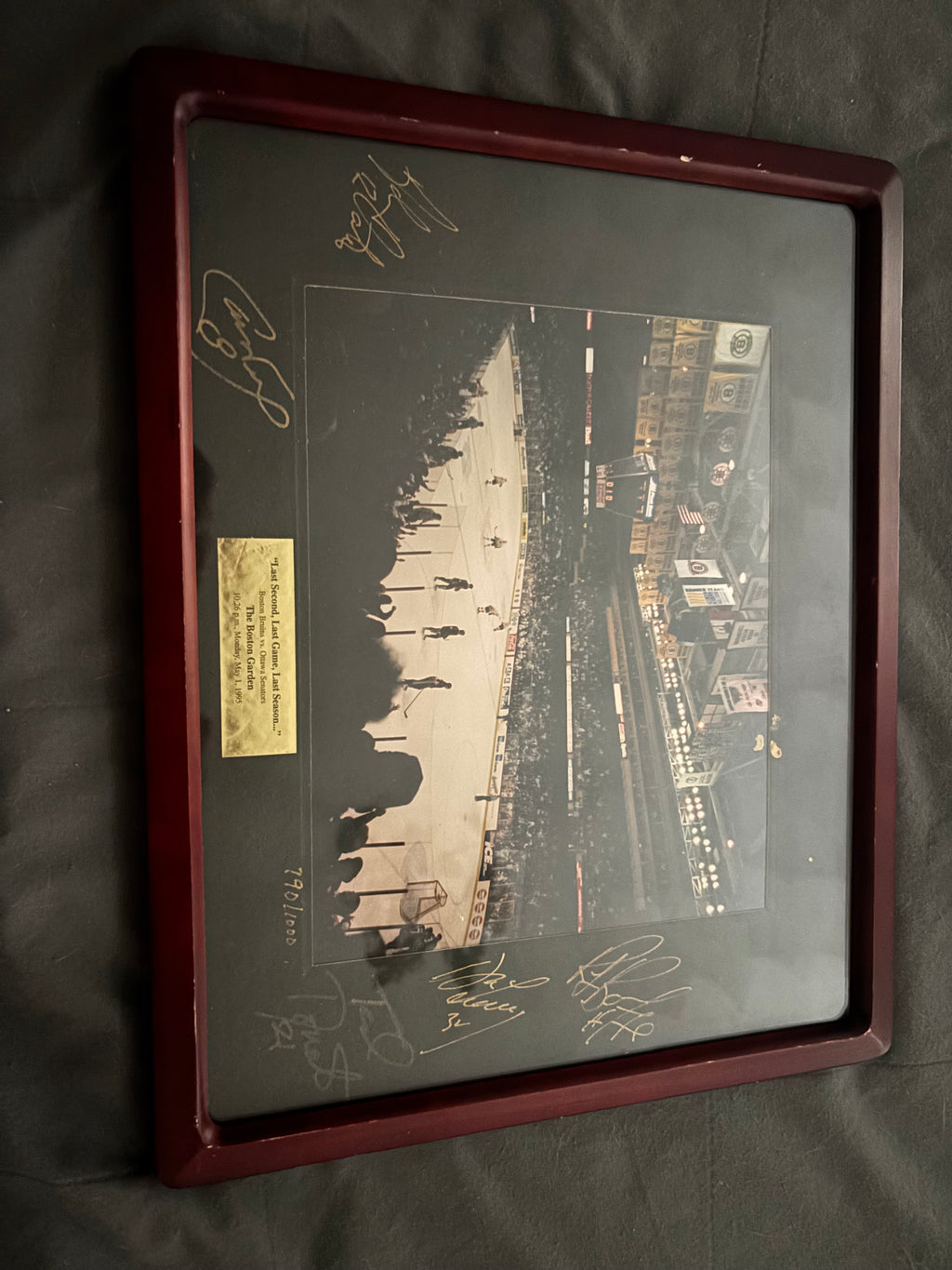 Last Game at Boston Garden Signed Limited Edition Bruins Plaque (790/1000)