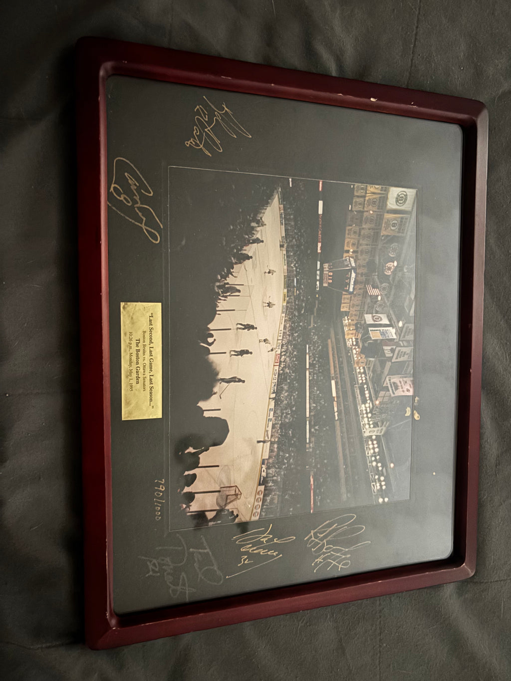Last Game at Boston Garden Signed Limited Edition Bruins Plaque (790/1000)